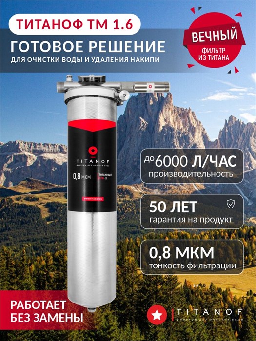 Система обезжелезивания воды и удаления накипи для скважины TITANOF ТМ 1.6 (6000 л/ч) ТМ 1.6