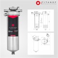 Титановый фильтр для водопроводной воды TITANOF ПТФ 1.1 (1000 л/час)  Slim Line 10 10554
