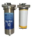 Магистральный (проточный) умягчающий фильтр для воды из колодца, стальной НАША СТАЛЬ Big-Blue 10 1 дюйм НСУБ10