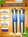 Двойная система очистки воды для колодца Наша Сталь, обезжелезивание, умягчение и удаление накипи BIG BLUE 20 10370