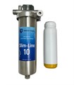 Магистральный (проточный) умягчающий фильтр для воды из колодца, стальной НАША СТАЛЬ Slim-Line 10 3/4 дюйма 10381