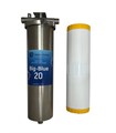 Магистральный (проточный) умягчающий фильтр для воды из колодца, стальной НАША СТАЛЬ Big-Blue 20 1 дюйм 10384